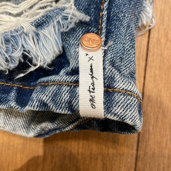 One Teaspoon Freelove Vintage Blue distressed ripped Denim Pencil Skirt 22 - Picture 7 of 8